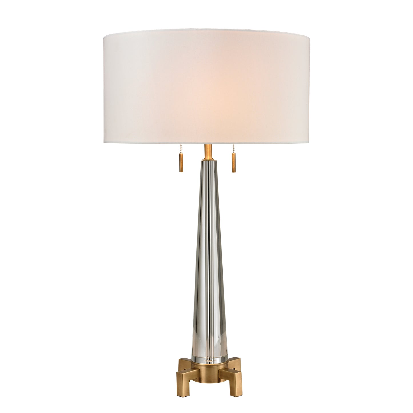 D2682 - Bedford 30'' High 2-Light Table Lamp - Aged Brass