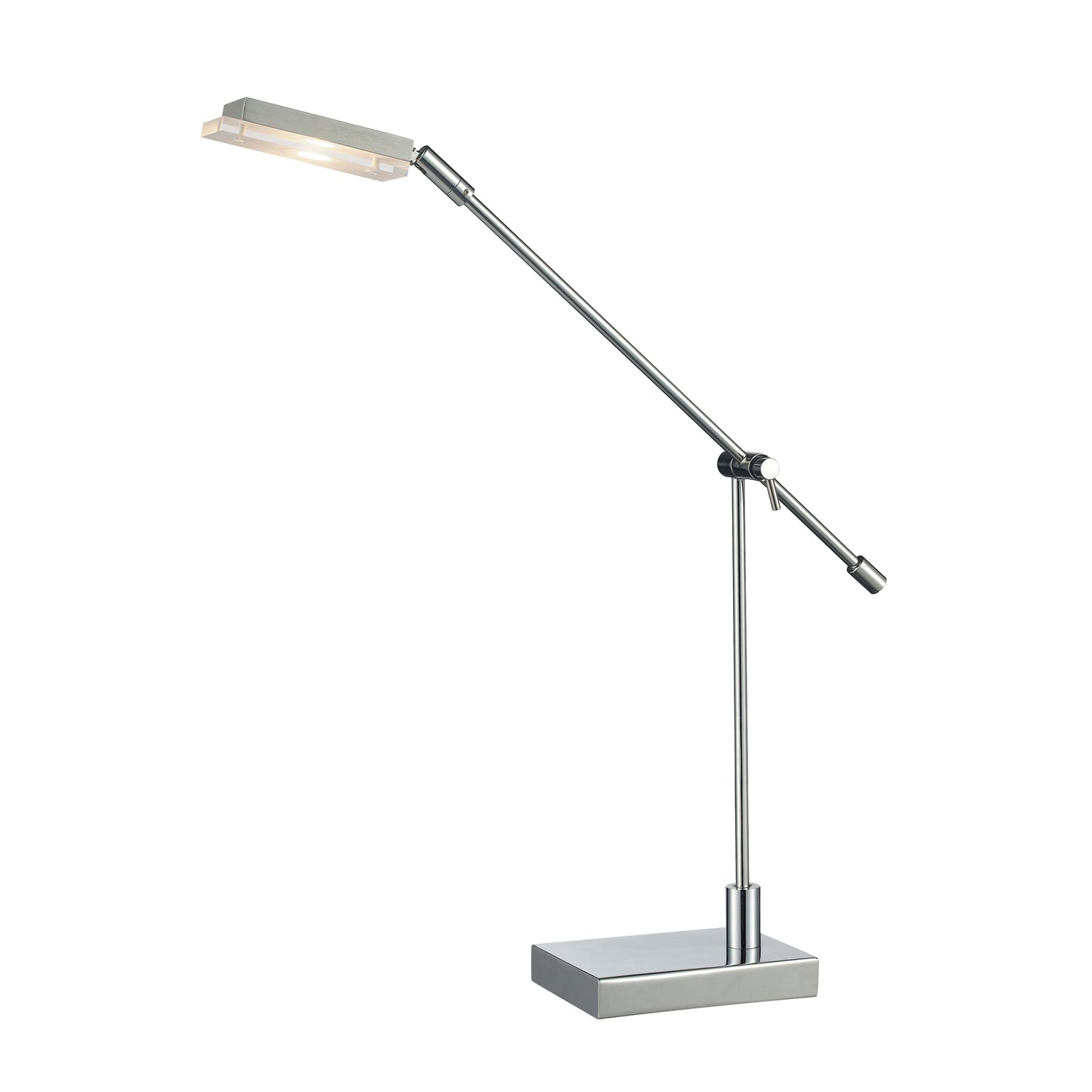 D2708 - Bibliotheque 26'' High 1-Light Desk Lamp - Polished Chrome