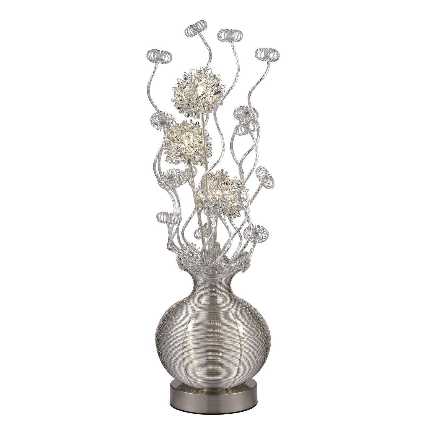 D2717 - Lazelle 33'' High 5-Light Table Lamp - Silver