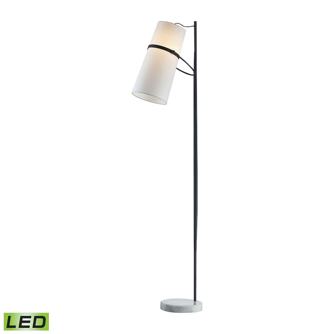 D2730-LED - Banded Shade 70'' High 1-Light Floor Lamp - Matte Black