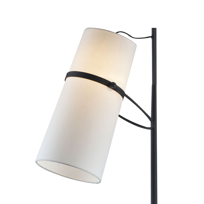 D2730 - Banded Shade 70'' High 1-Light Floor Lamp - Matte Black