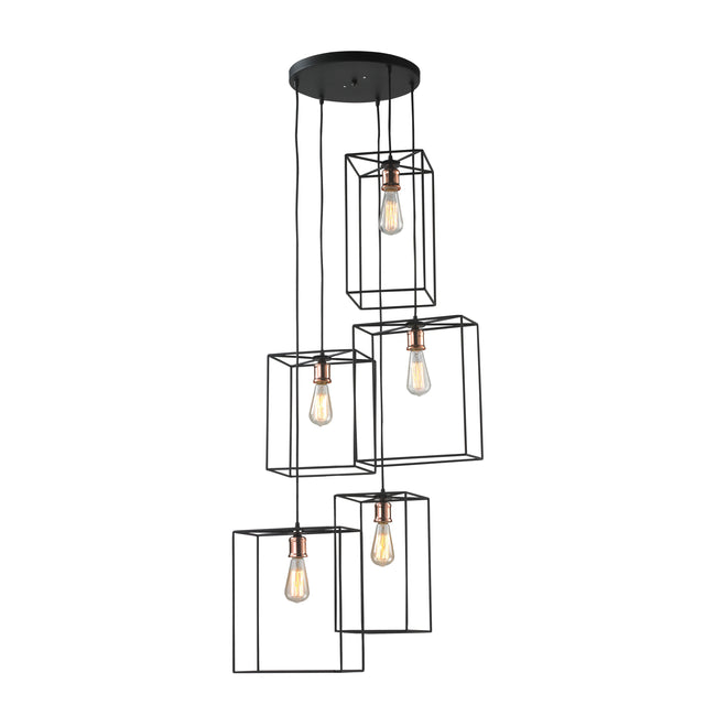 D2735 - Box 21'' Wide 5-Light Pendant - Oil Rubbed Bronze