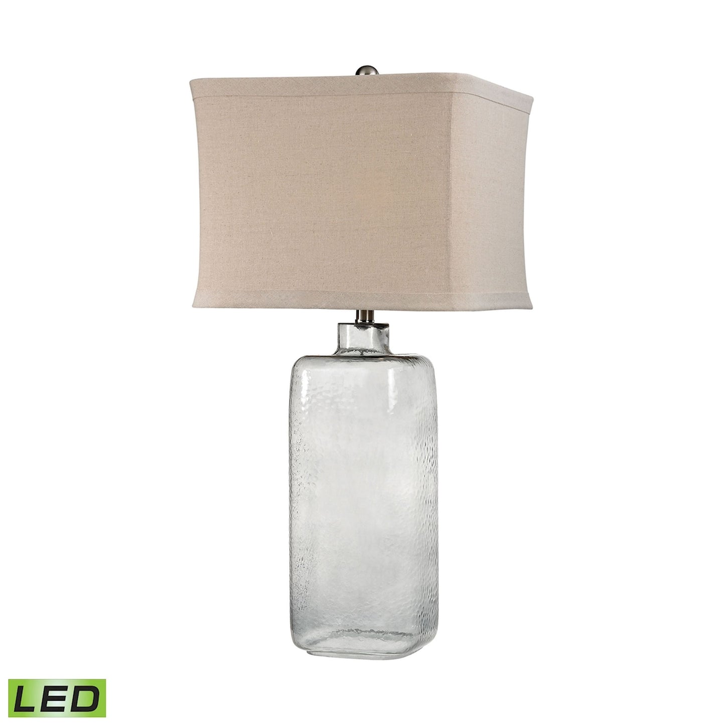 D2776-LED - Hammered Grey 31'' High 1-Light Table Lamp - Gray Smoke