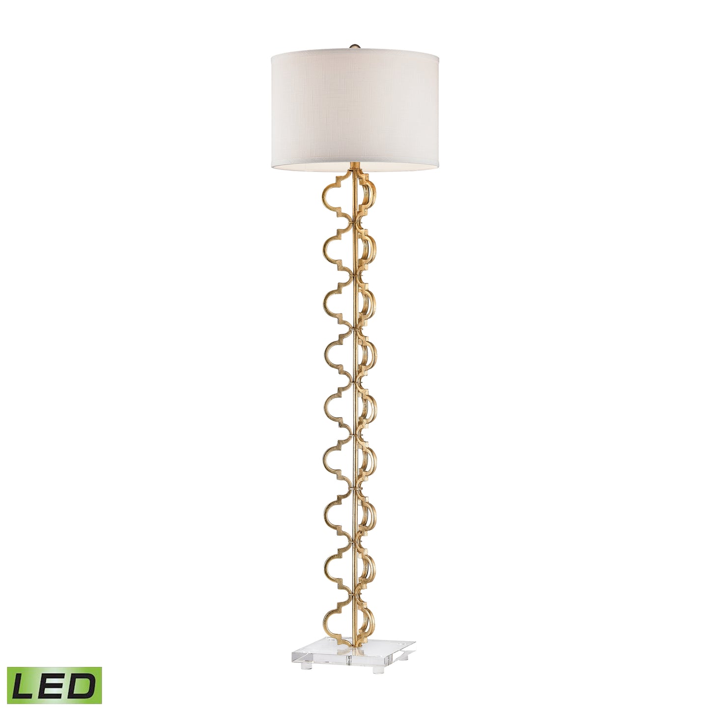 D2932-LED - Castile 62'' High 1-Light Floor Lamp - Gold Leaf - Includes LED Bulb