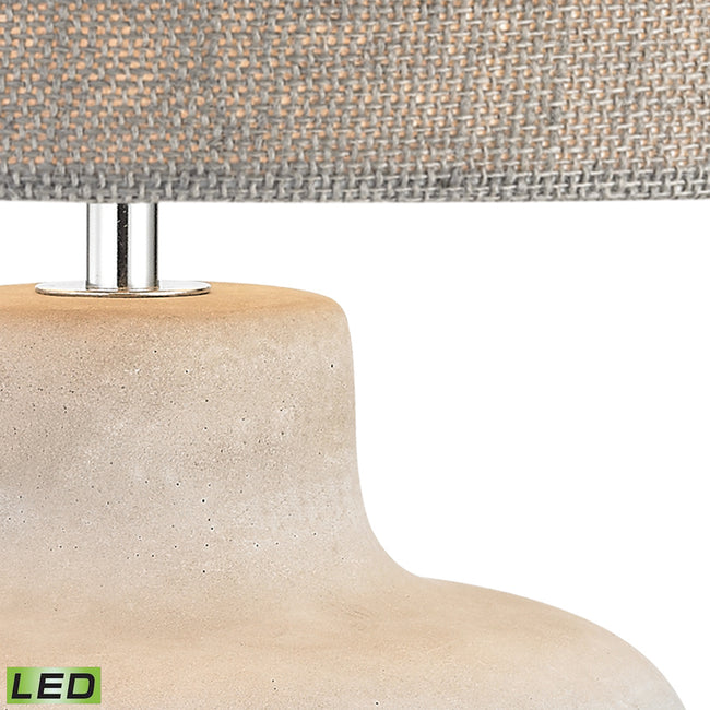 D2950-LED - Rockport 17'' High 1-Light Table Lamp - Polished Concrete - Includes LED Bulb