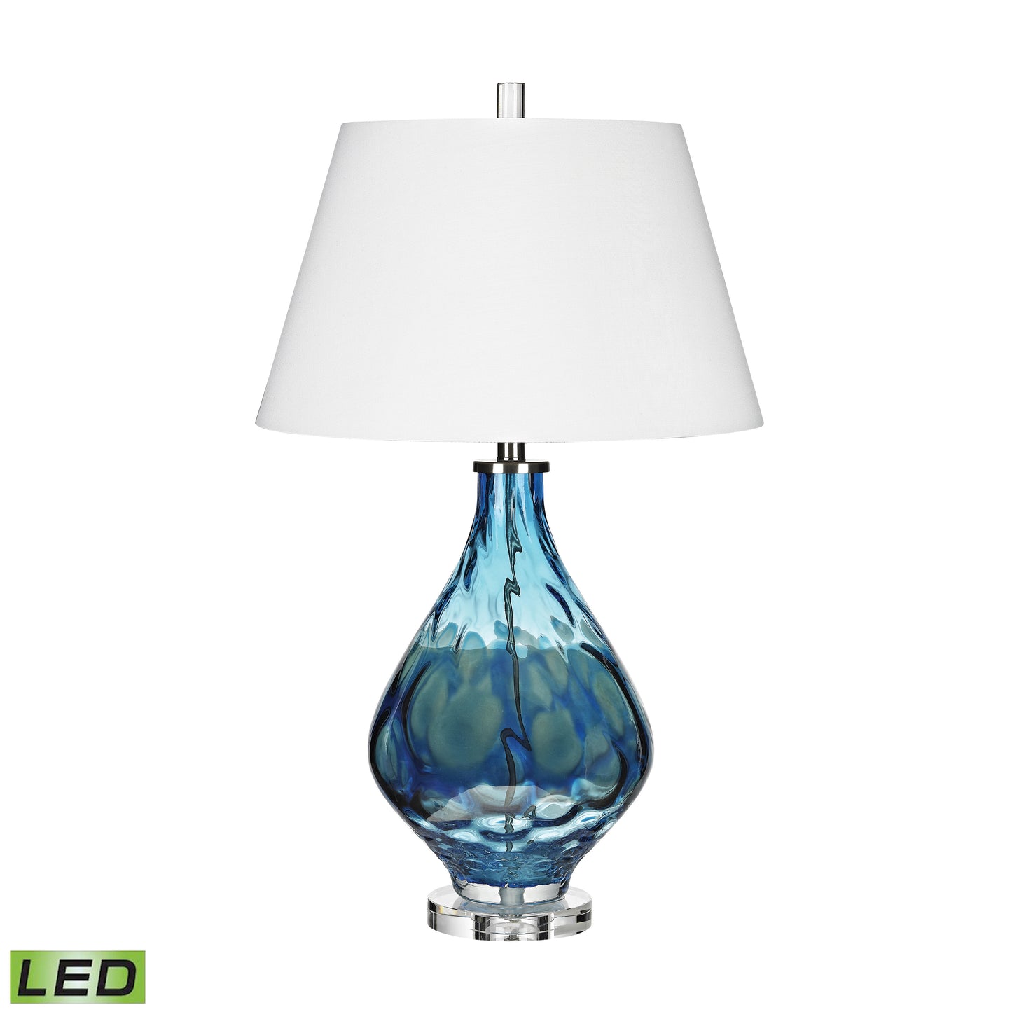 D3060-LED - Gush 29'' High 1-Light Table Lamp - Blue - Includes LED Bulb