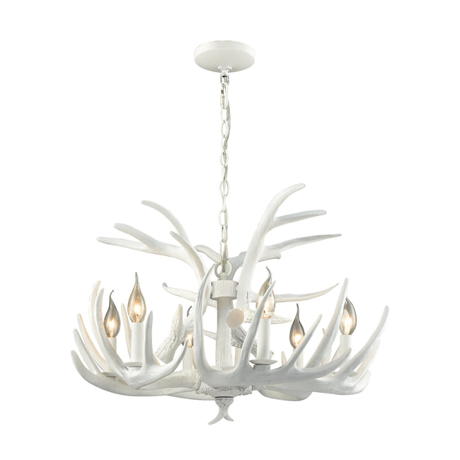 D3317 - Big Sky 25'' Wide 6-Light Chandelier - White