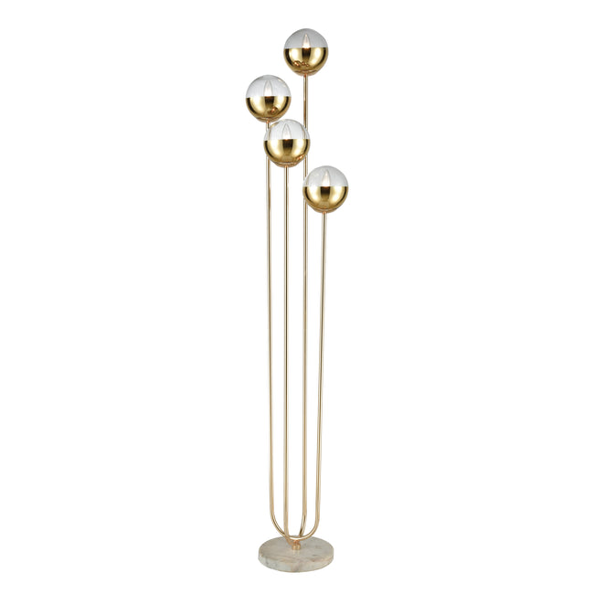 D3377 - Haute Floreal 70'' High 4-Light Floor Lamp - Gold