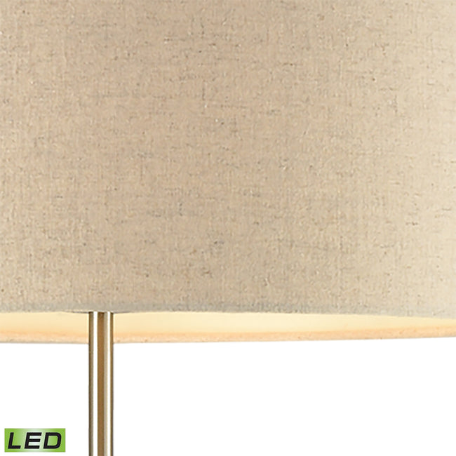 D3452-LED - Katwijk 64'' High 1-Light Floor Lamp - Nickel - Includes LED Bulb