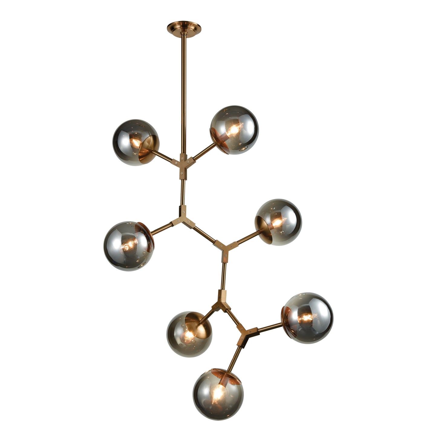 D3565 - Synapse 30'' Wide 7-Light Chandelier - Aged Brass