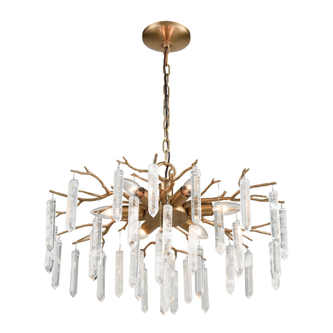 D3780 - Kvist 22'' Wide 6-Light Chandelier - Cafe Bronze