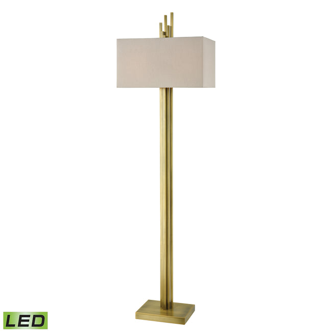 D3939-LED - Azimuth 69'' High 2-Light Floor Lamp - Antique Brass - Includes LED Bulbs