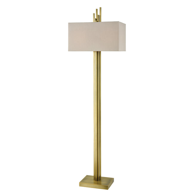 D3939 - Azimuth 69'' High 2-Light Floor Lamp - Antique Brass