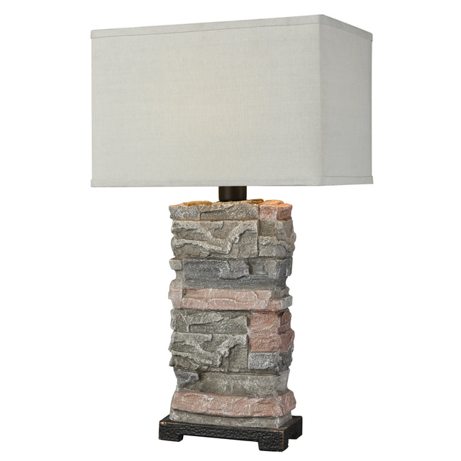 D3975 - Terra Firma 30'' High 1-Light Outdoor Table Lamp - Stone