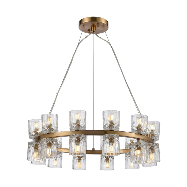 D4180 - Double Vision 25'' Wide 24-Light Chandelier - Clear