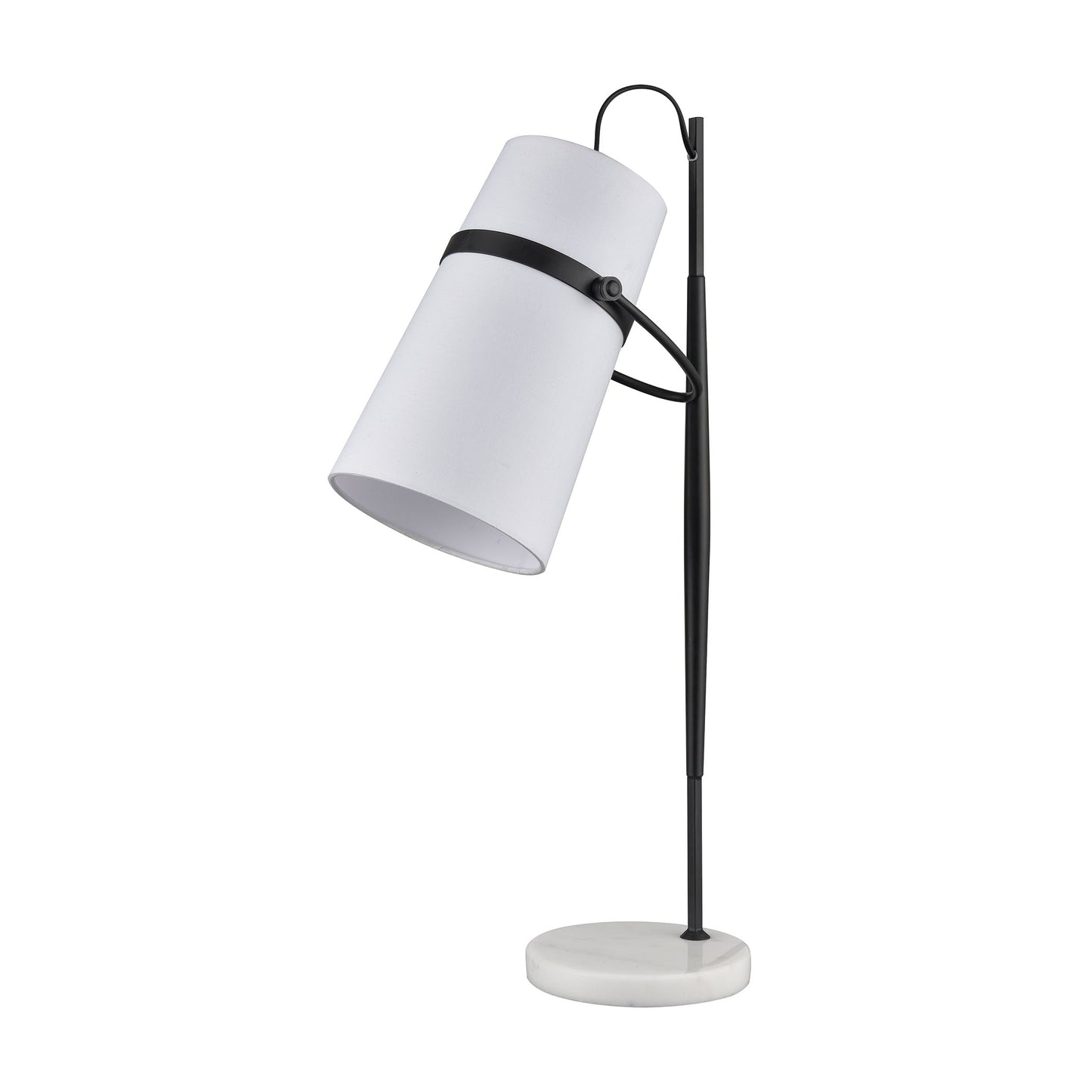 D4191 - Banded Shade 28'' High 1-Light Desk Lamp - Matte Black