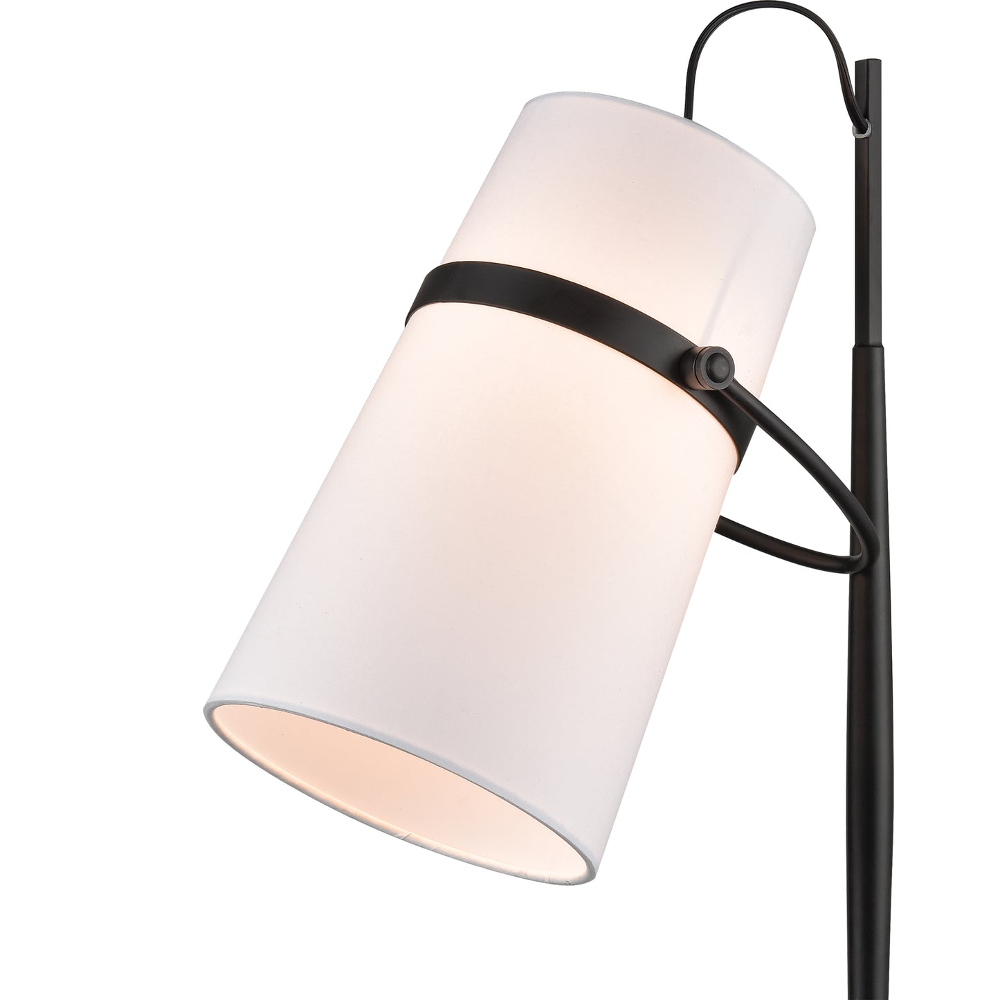 D4191 - Banded Shade 28'' High 1-Light Desk Lamp - Matte Black