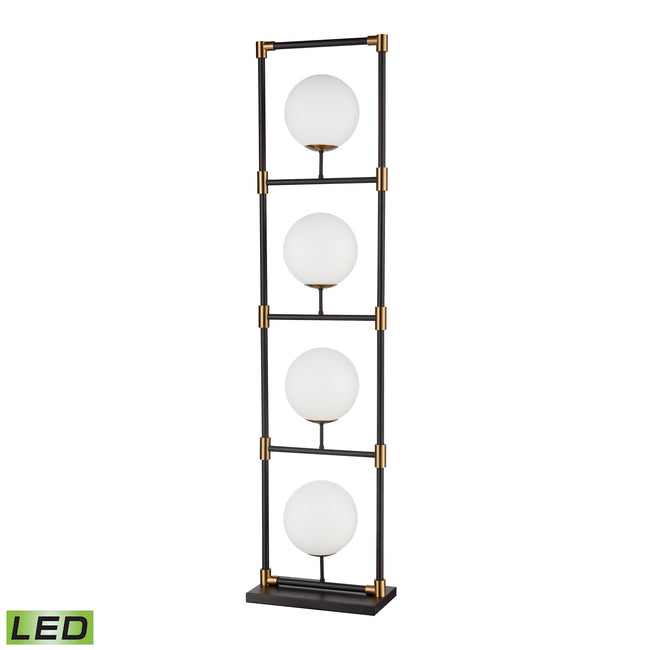 D4264-LED - Career Ladder 59'' High 4-Light Floor Lamp - Matte Black - Includes LED Bulbs