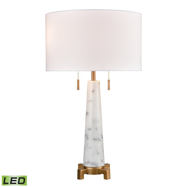 D4267-LED - Rocket 27'' High 2-Light Table Lamp - Aged Brass - Includes LED Bulbs