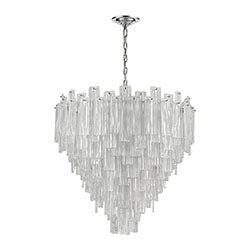 D4298 - Diplomat 21-Light Staggered Chandelier in Chrome - Large