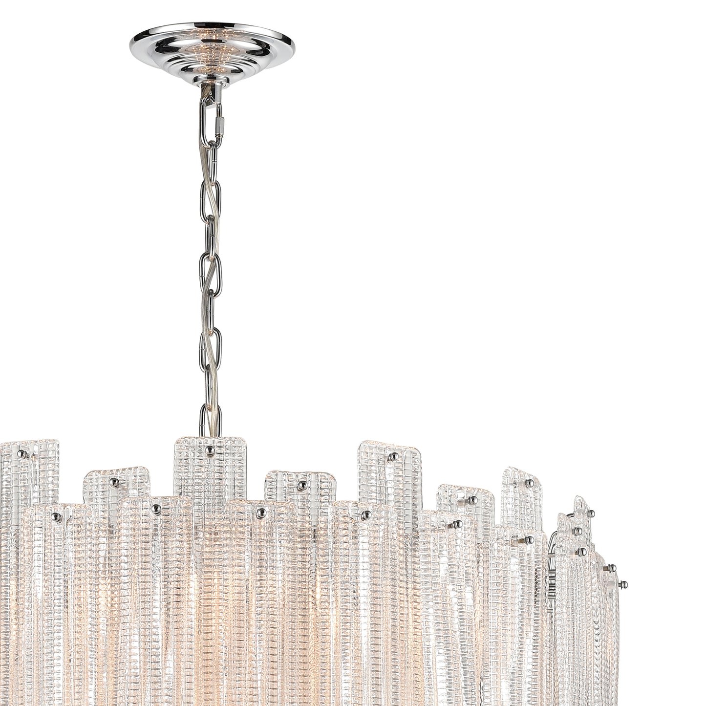 D4298 - Diplomat 21-Light Staggered Chandelier in Chrome - Large