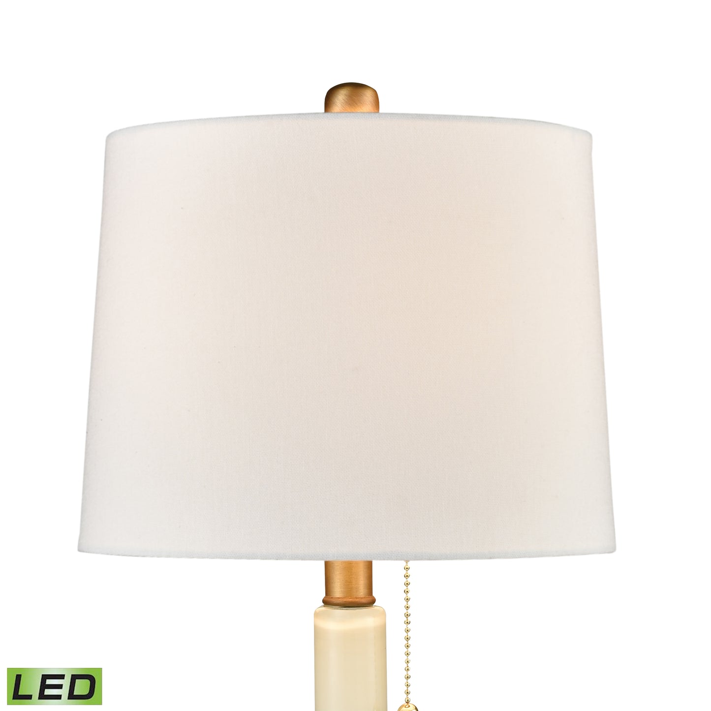 D4312-LED - Small But Strong 21'' High 1-Light Table Lamp - White - Includes LED Bulb