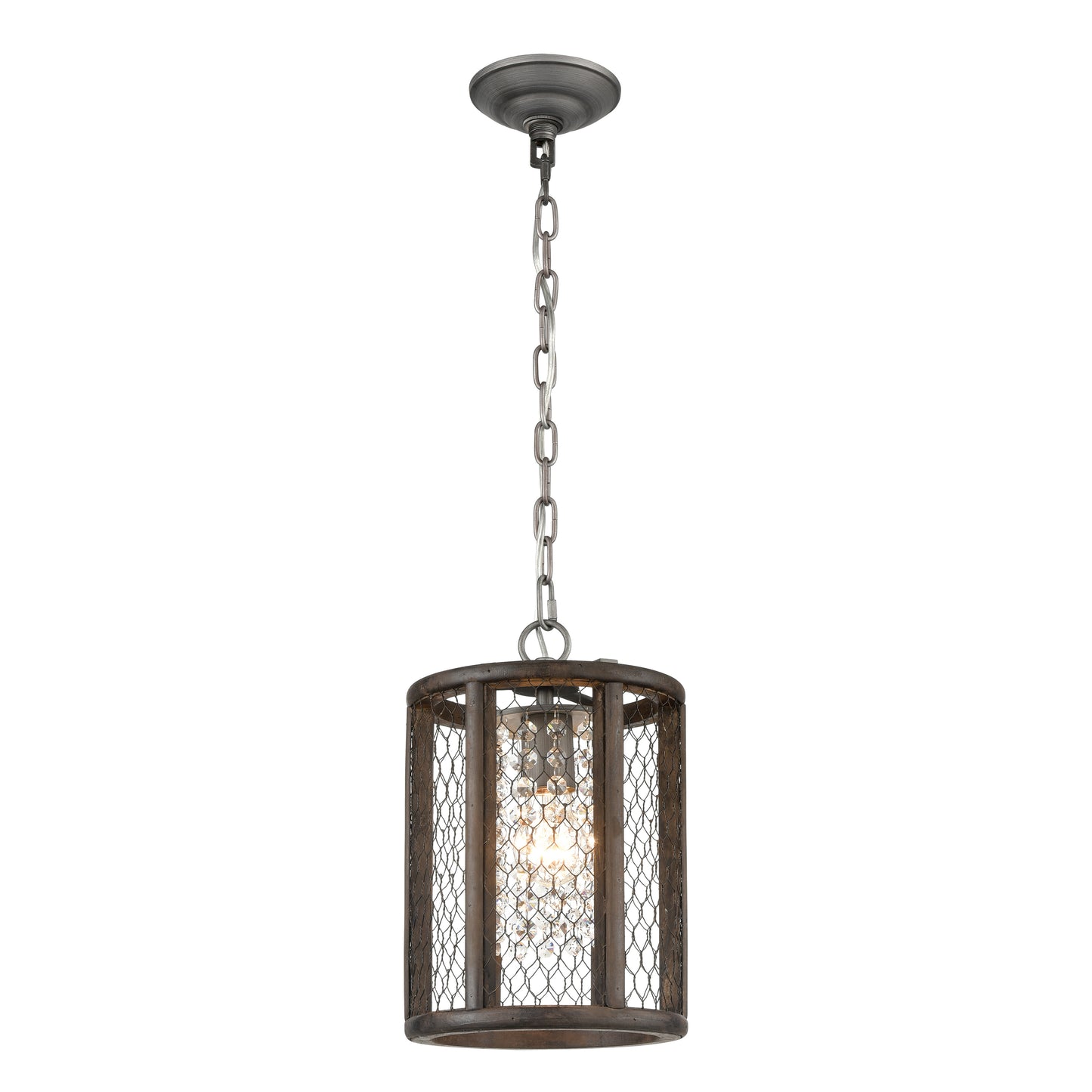 D4327 - Renaissance Invention 8'' Wide 1-Light Mini Pendant - Weathered Zinc