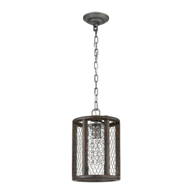 D4327 - Renaissance Invention 8'' Wide 1-Light Mini Pendant - Weathered Zinc