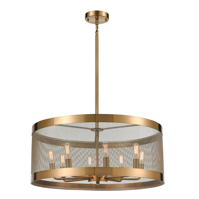 D4333 - Line in the Sand 24'' Wide 8-Light Pendant - Satin Brass