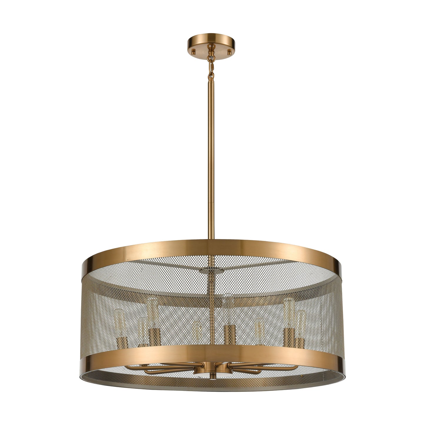 D4333 - Line in the Sand 24'' Wide 8-Light Pendant - Satin Brass