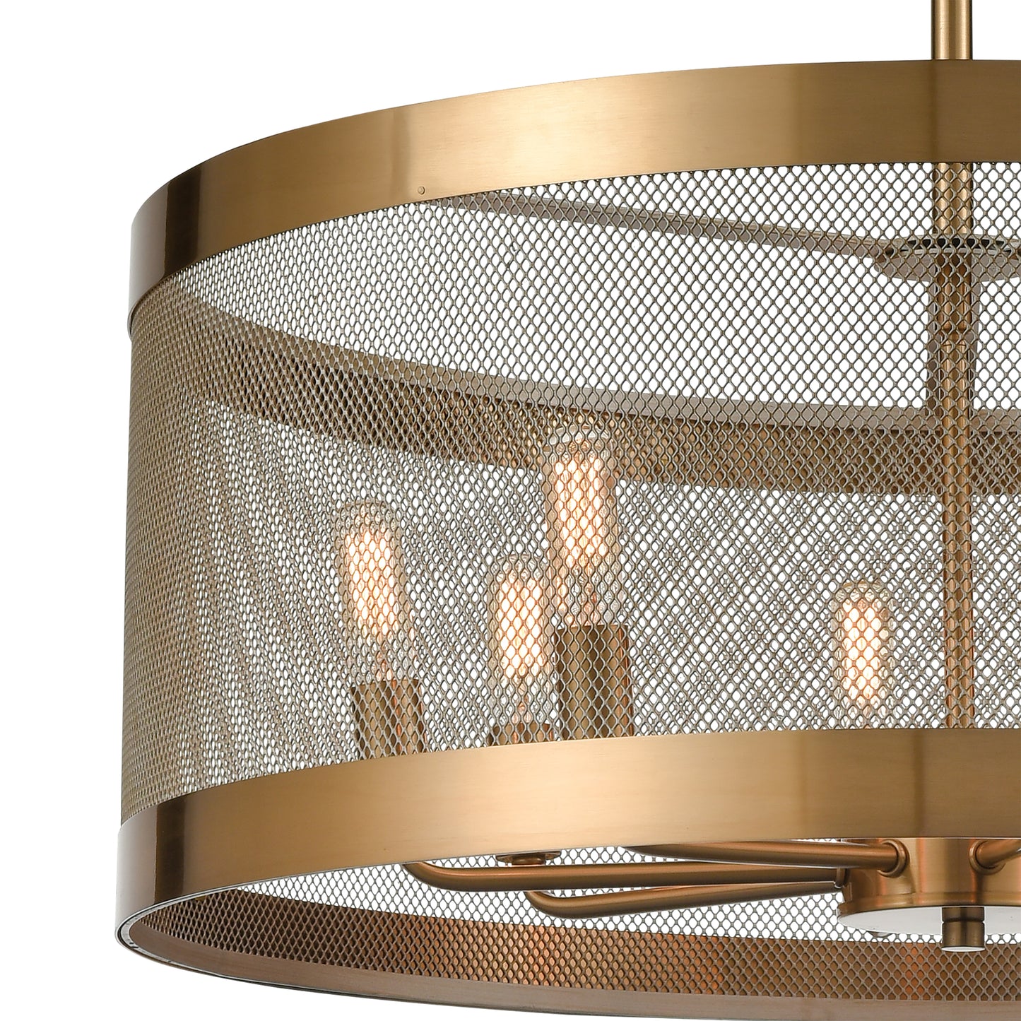 D4333 - Line in the Sand 24'' Wide 8-Light Pendant - Satin Brass