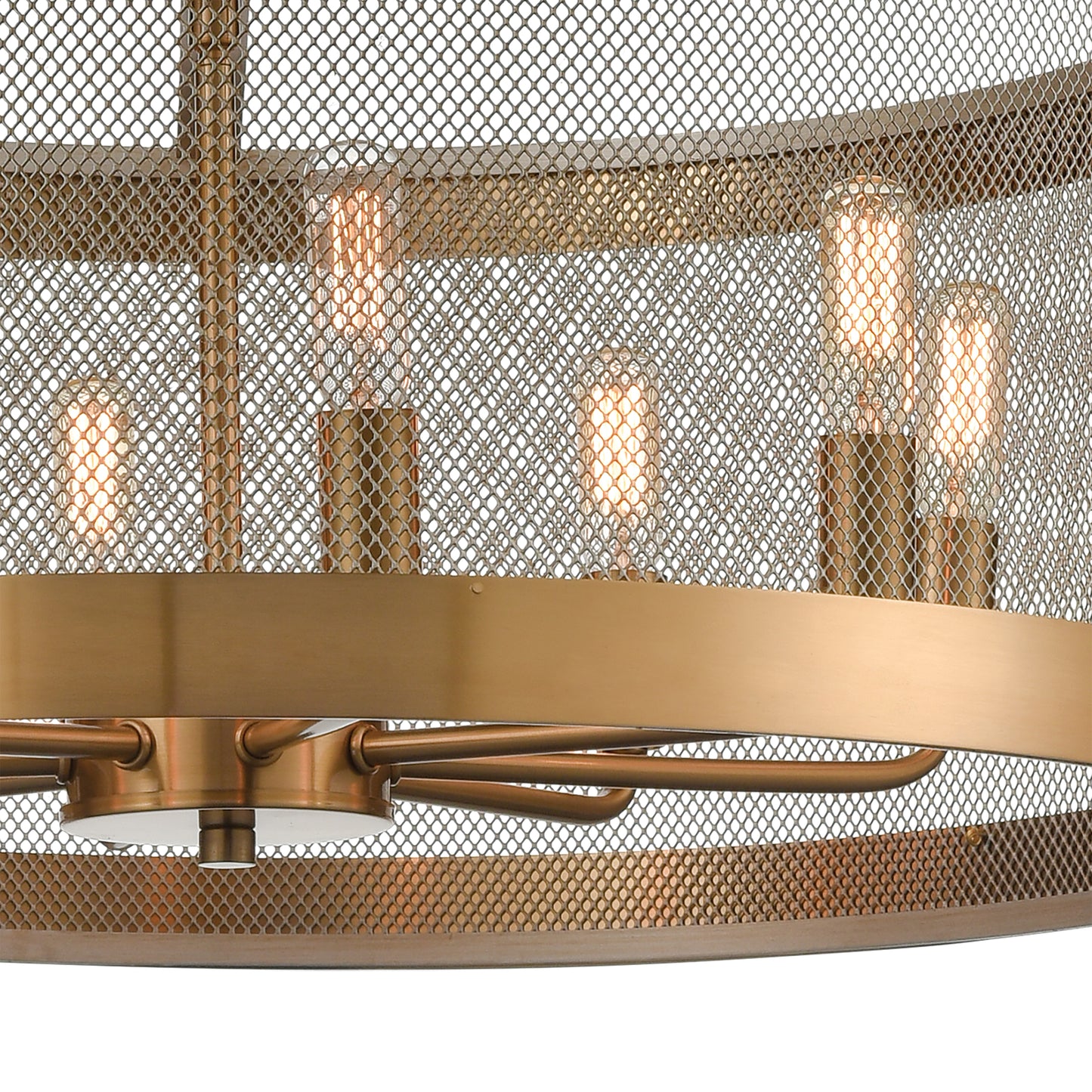 D4333 - Line in the Sand 24'' Wide 8-Light Pendant - Satin Brass