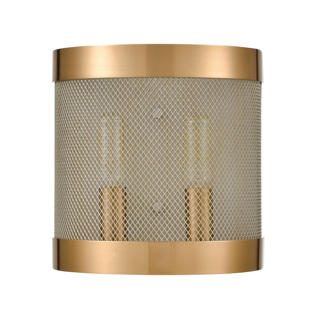 D4335 - Line in the Sand 8'' High 2-Light Sconce - Satin Brass