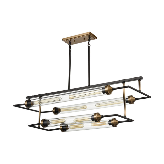 D4336 - North By North East 40'' Wide 8-Light Linear Chandelier - Oil Rubbed Bronze