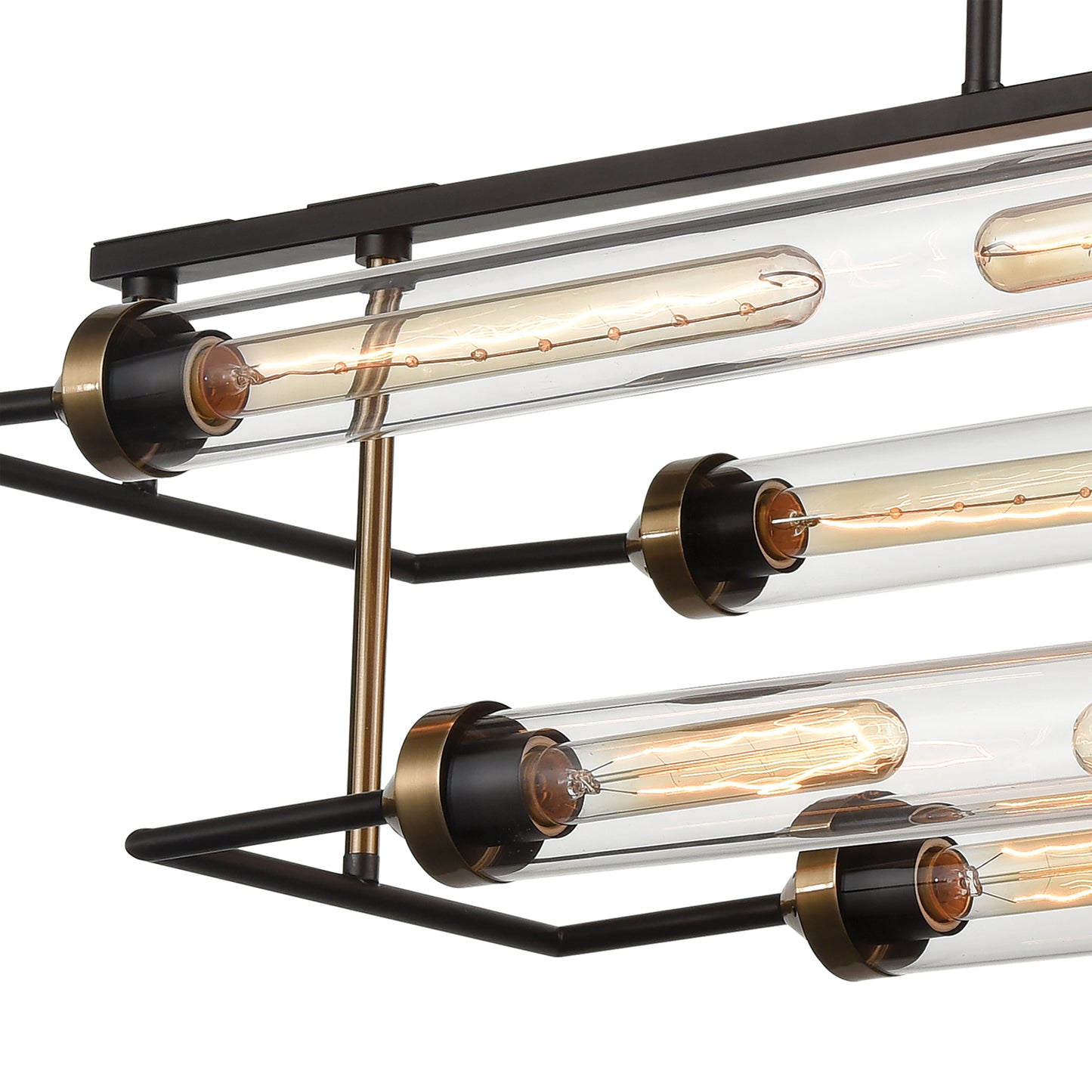 D4336 - North By North East 40'' Wide 8-Light Linear Chandelier - Oil Rubbed Bronze