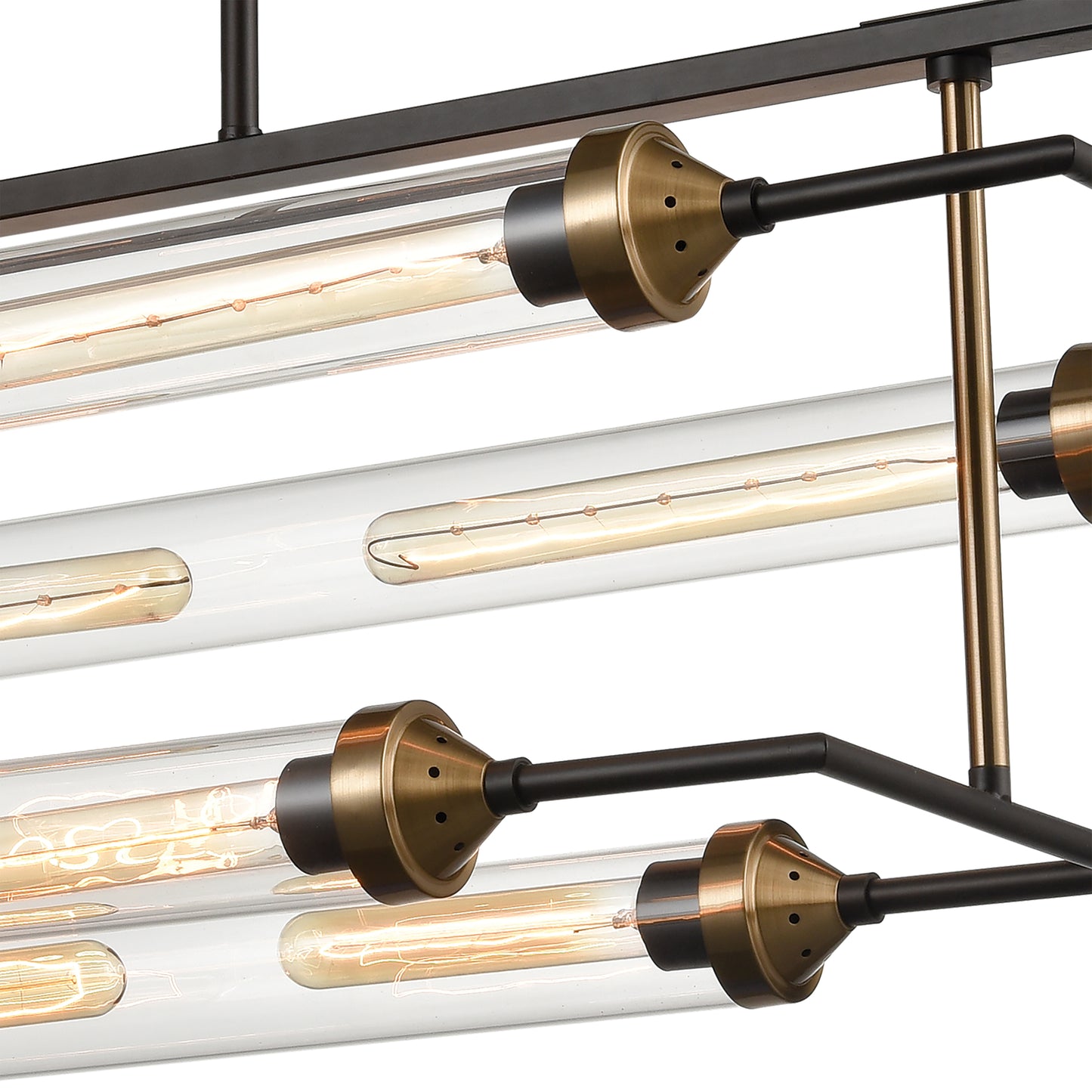 D4336 - North By North East 40'' Wide 8-Light Linear Chandelier - Oil Rubbed Bronze