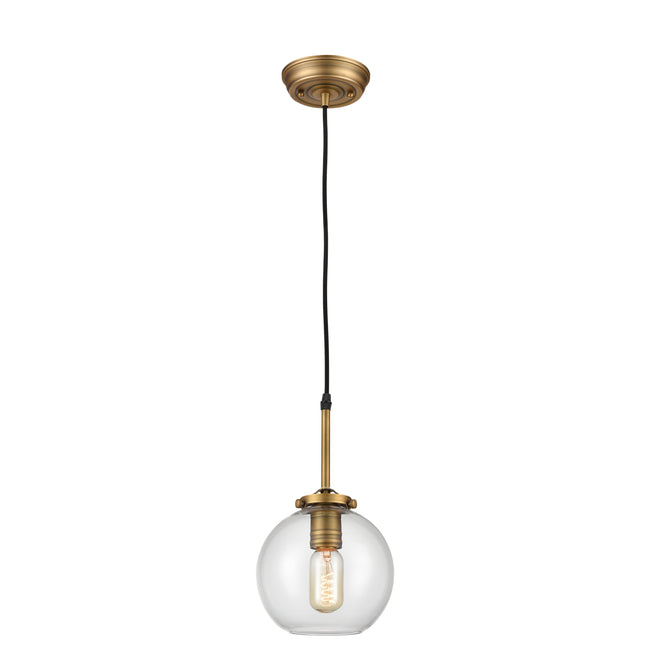 D4345 - Mountain Creek 7'' Wide 1-Light Mini Pendant - Aged Brass