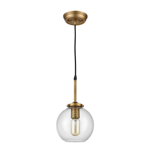 D4345 - Mountain Creek 7'' Wide 1-Light Mini Pendant - Aged Brass