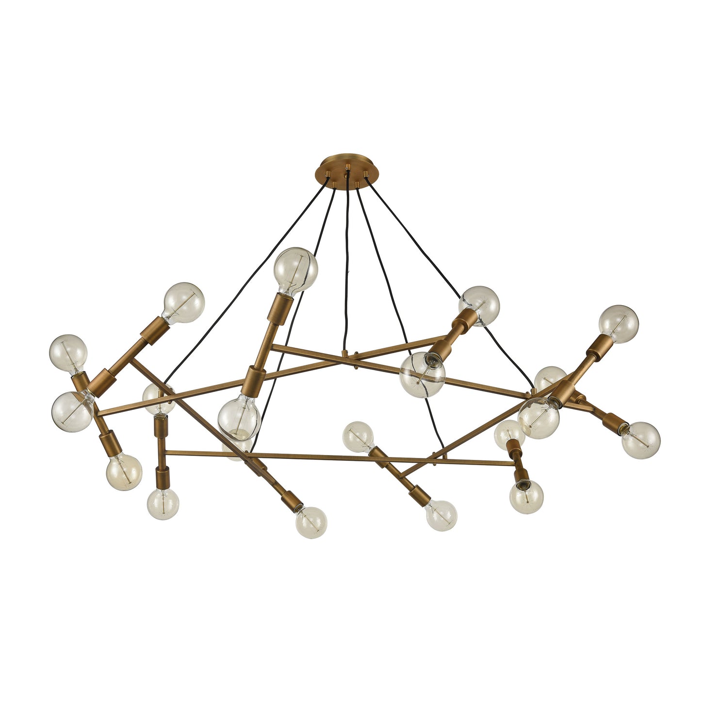 D4350 - Guesting 54'' Wide 20-Light Chandelier - Antique Brass