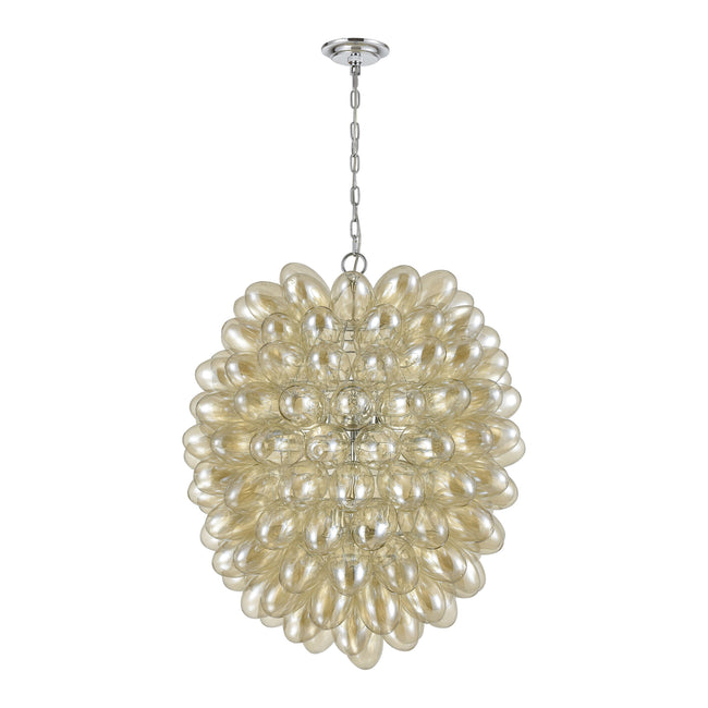 D4372 - Bubble Up 26'' Wide 6-Light Chandelier - Chrome