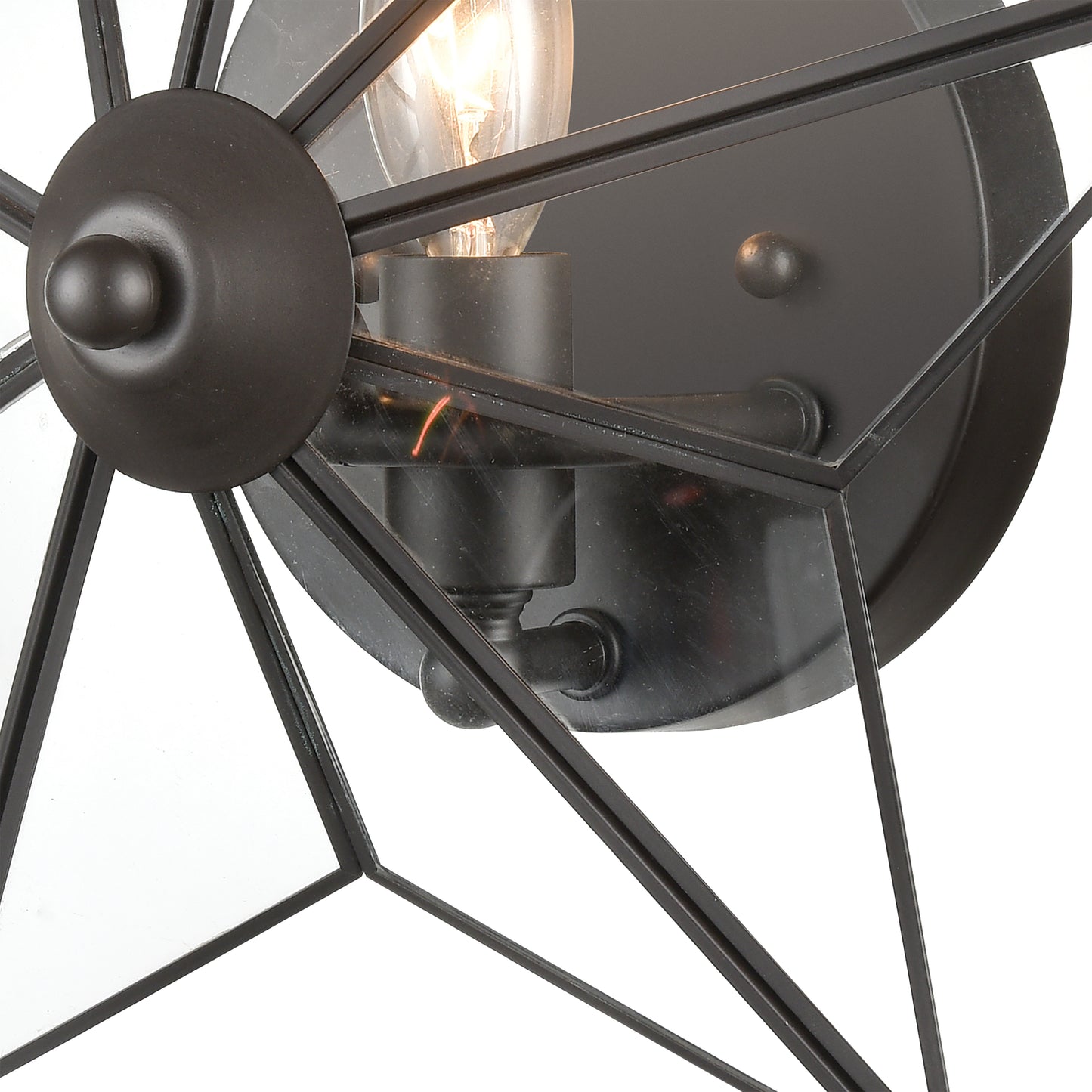 D4387 - Moravian Star 12'' High 1-Light Sconce - Oil Rubbed Bronze