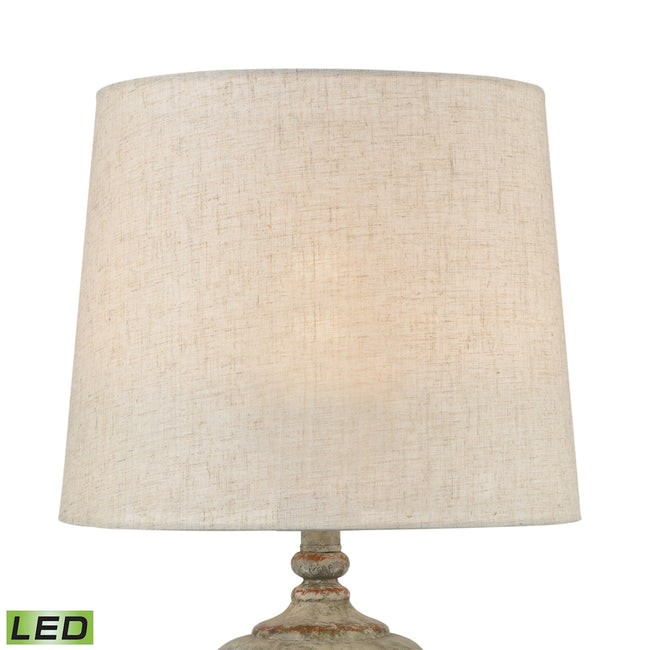 D4389-LED - Regus 24'' High 1-Light Outdoor Table Lamp - Antique Gray - Includes LED Bulb