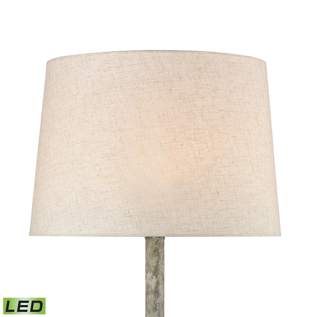 D4390-LED - Regus 51'' High 1-Light Outdoor Floor Lamp - Antique Gray - Includes LED Bulb