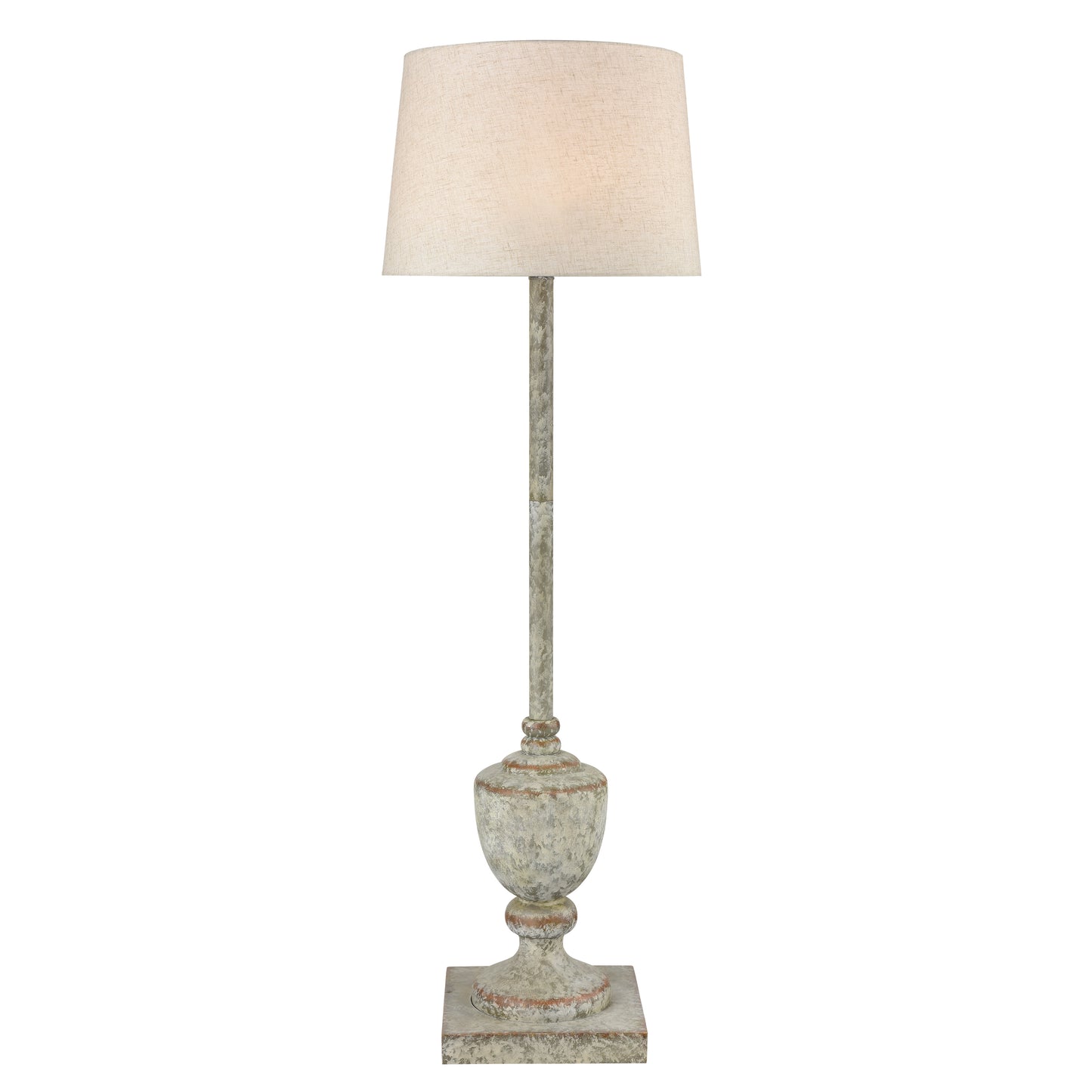 D4390 - Regus 51'' High 1-Light Outdoor Floor Lamp - Antique Gray