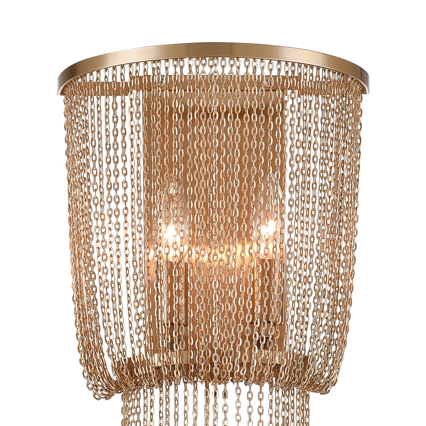 D4396 - Golden Thread 46'' High 2-Light Sconce - Aged Brass