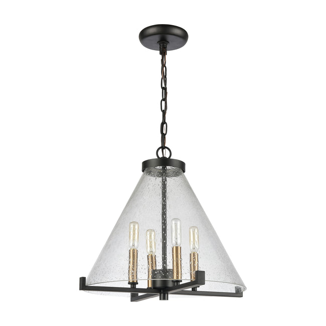 D4437 - The Holding 17'' Wide 4-Light Pendant - Matte Black