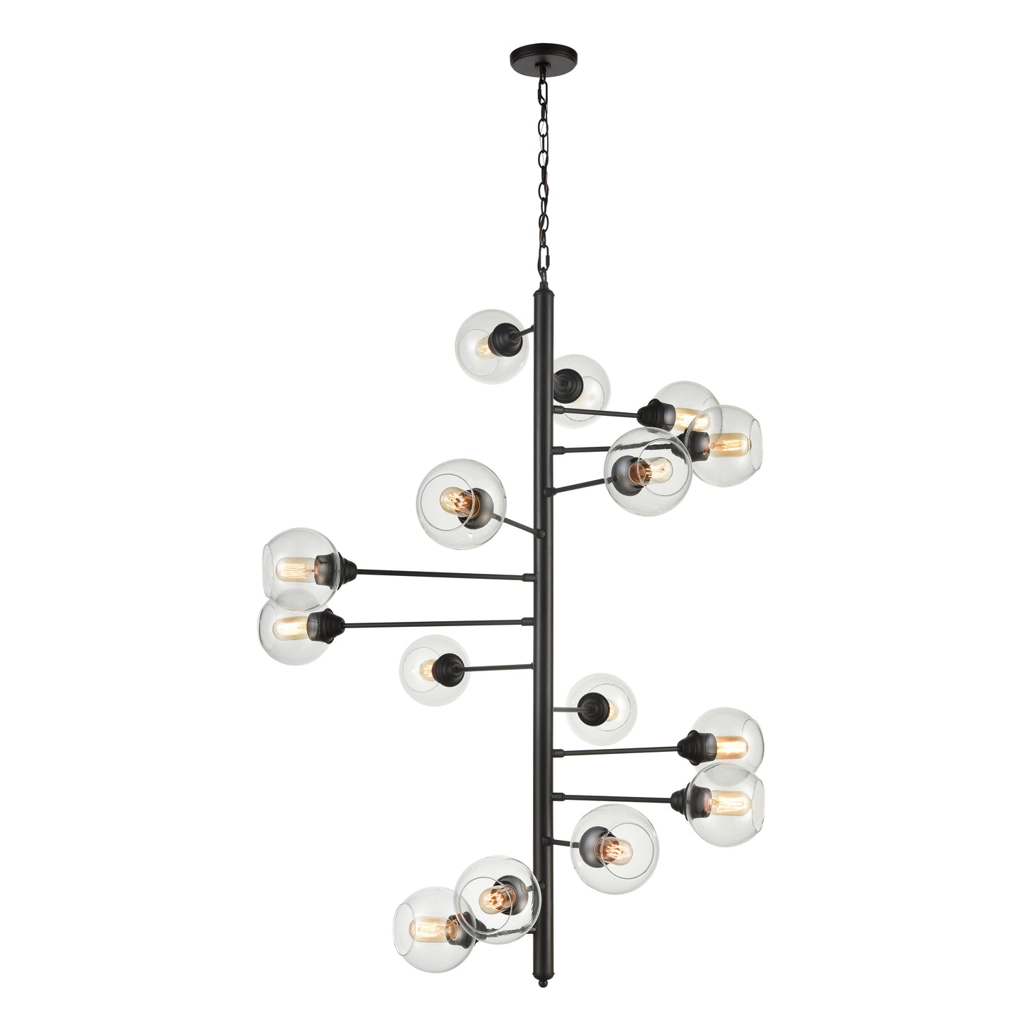 D4446 - Composition 38.75'' Wide 15-Light Chandelier - Oil Rubbed Bronze