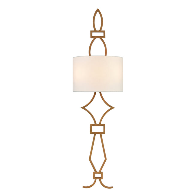 D4453TALL - Harlech 38'' High 2-Light Sconce - Painted Aged Brass