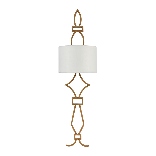 D4453TALL - Harlech 38'' High 2-Light Sconce - Painted Aged Brass