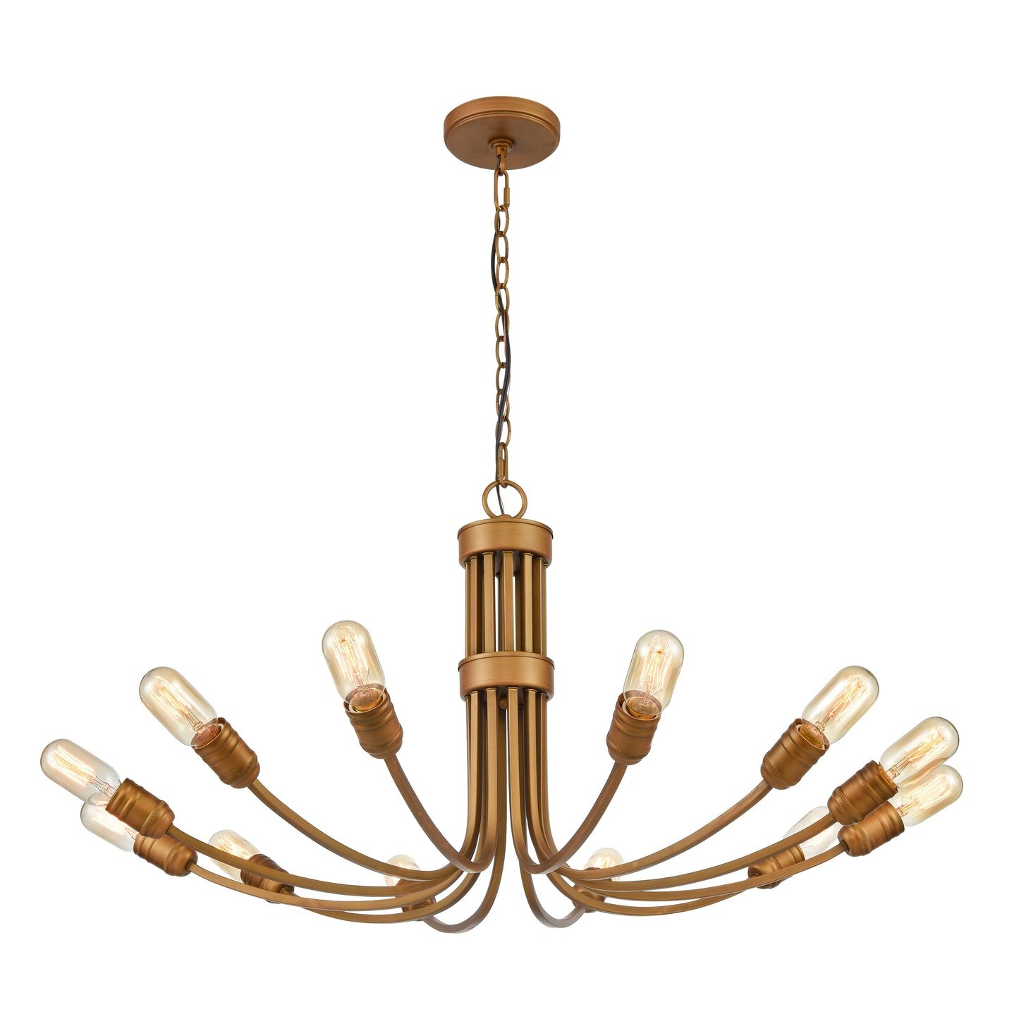 D4454 - Conway 31'' Wide 12-Light Chandelier - Painted Aged Brass